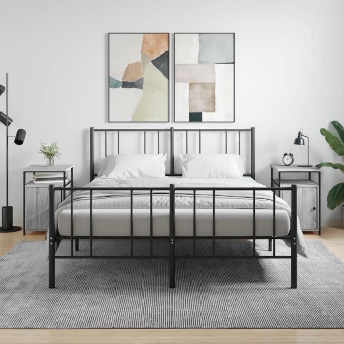 VidaXL Bedside Tables 2 Pcs Sonoma Grey 40x42x60cm Engineered Wood 826040