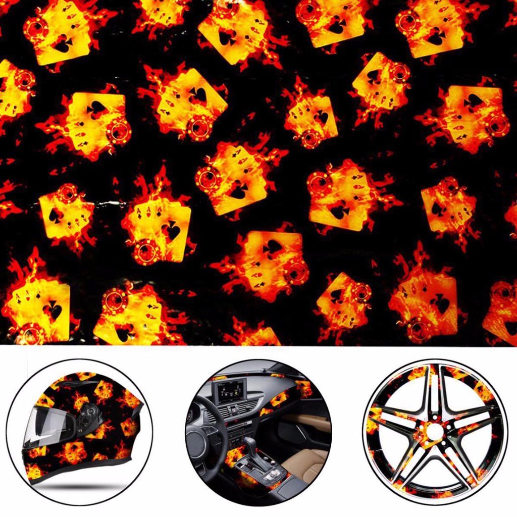 0.5*1m Cool Fire Poker PVA Hydrographic Film Water Transfer Art Printing Film