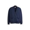 Levis Solid Color V-Neck Single-Breasted Long Sleeve Knit Sweater Men Sweater Dark-Blue A6884-0003