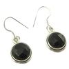 [P7122] - Silver 'Heaven' Onyx Artisanal Earrings - 13 Mm