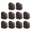 Uxcell Knobs Shaft Hole Guitar Amp Effect Pedal Knobs Pointer Control Knobs with Set Screws Coffee 10pcs 6.4mm