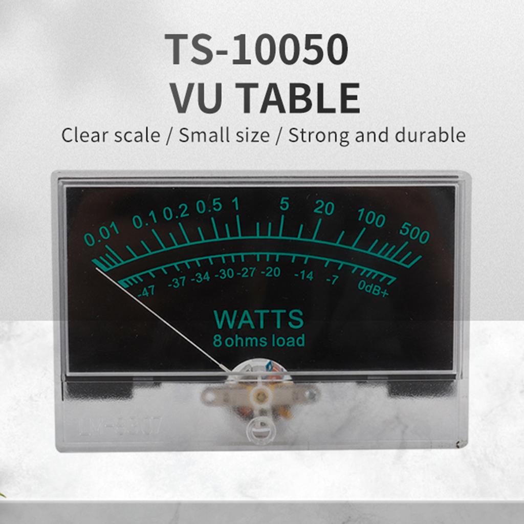 Panel VU Meter 6-12V Bulb Warm Back Light Recording Audios Level Meter