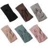 Winter Knitting Solid Color Wide HairBands Cross Headband Yoga Turban Bandanas