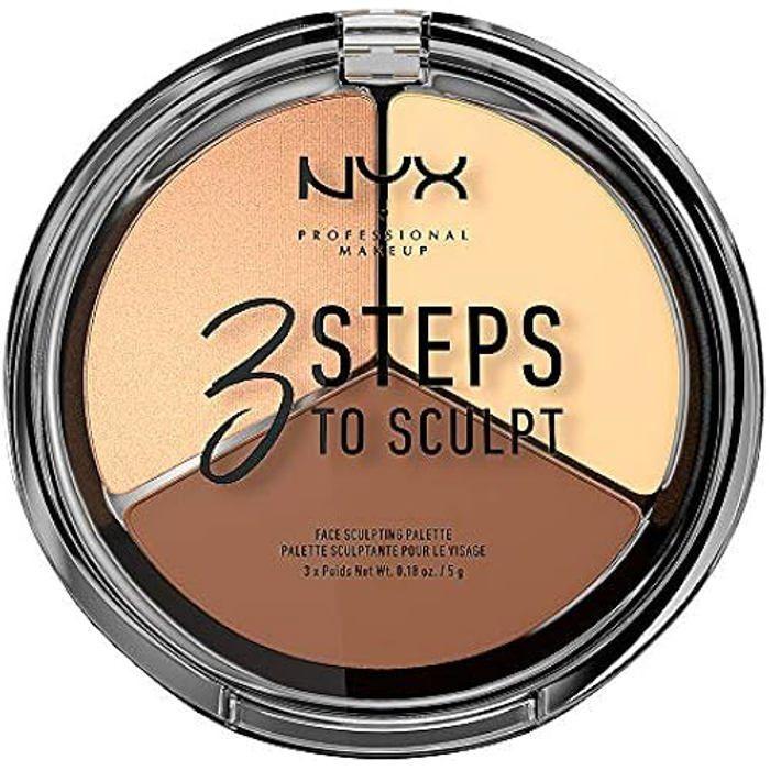 NYX Professional Makeup Contouring - 3 Steps To Sculpt Face Sculpting Palette - Light