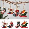 Christmas Resin Pendant Xmas Tree Decoration Christmas Socks Gift House Diy Kids Toys Gifts Xmas Ornaments Navidad