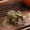 Brass Lucky Elephant Wealth Vintage Copper AnimalOffice Home Antiques Accessories Figurines Desktop Decorations Creative Gifts