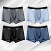 Men Boxer Briefs 3D U-convex Non-Restrictive Supportive Underwear Solid Color Breathable Mesh Thin Shorts Panties
