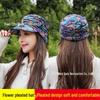 Women's Ethnic Style Plush Floral Duckbill Cap - Warm, Soft, and Versatile for Autumn and Winter