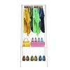Home Premium Angle Coat Rack 151x60x34cm 1 Hanging Shelf 1 Lower Shelf