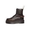 Warner Bros. X  Jadon Series Leather Round Toe Lace-Up Comfortable Short Martin Boots 5cm Unisex Boots Dark-Gray-Brown 31746302