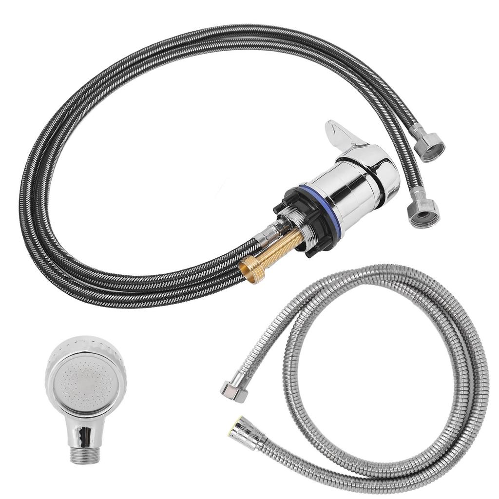 Shampoo Bed Faucet Set Shower Basin Faucet Head Sprayer Water Hose Zinc Alloy Salon Replacement