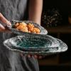 Exquisite Japanese Cuisine Restaurant Ceramic Tableware Sushi Sashimi Plate Cold Dish Plate Small Dish Oyster Cuttlefish Plate
