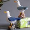 Waterproof Resin Seagull Figurine Handmade Seagull Model Ornament Seabird Ornament  Children's Room