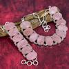 Rose Quartz 925 Solid Sterling Silver Bracelet & Necklace Jewelry Set, Beautiful Handmade Gemstone Jewelry Set, Adjustable Chain Jewelry for Her