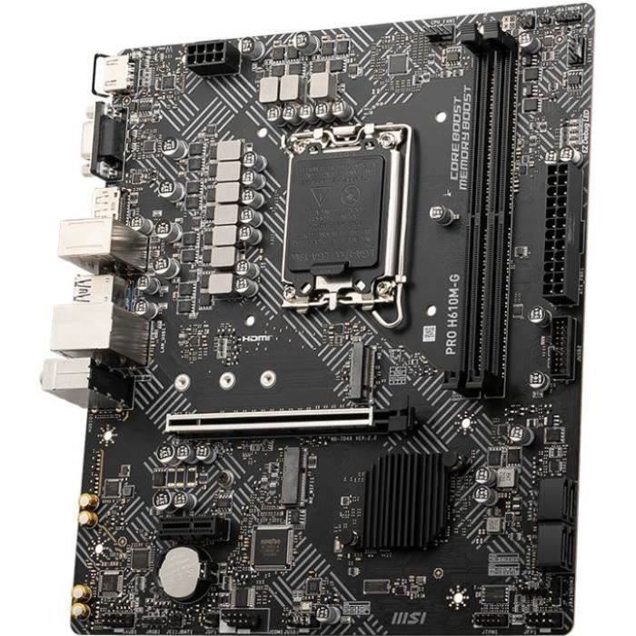 Carte mère - MSI - PRO H610M-G Intel H610 LGA 1700 micro ATX