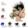 Women Beaded Flapper Performance Headwear Elastic Hair Accessories Vintage Masquerade Party Headpiece Cosplay
