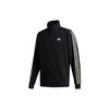Adidas Cool Touch Striped Stand Collar Logo Jacket Men Outerwear Black GE3424