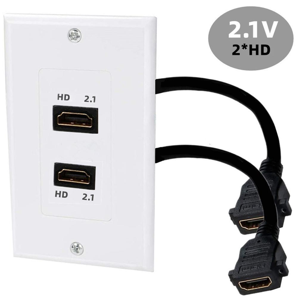 8K High Speed HDMI-compatible Wall Plate Face 8K 60Hz High Speed Extender Cord Female To Female Adapter Connector Cable