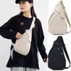 Unisex Nylon Lightweight Crossbody Bag Simple Casual Chest Bag Fashion Couple Shoulder Bag Large Capacity Travel Sling Bag