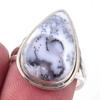 Natural Dendrite Opal Gemstone Handmade 925 Solid Sterling Silver Ring S.7 V7d11