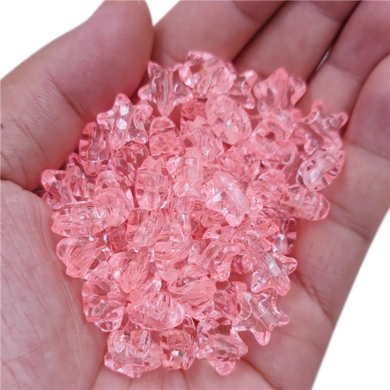 For Jewelry Making Pendant Wholesale Candy Colors DIY Crafts Necklace Bracelet Clear Pentagram Loose Beads 11mm 20Pcs