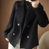 Woolen Coat Women's Autumn and Winter Loose Outer Suit Collar Woolen Coat