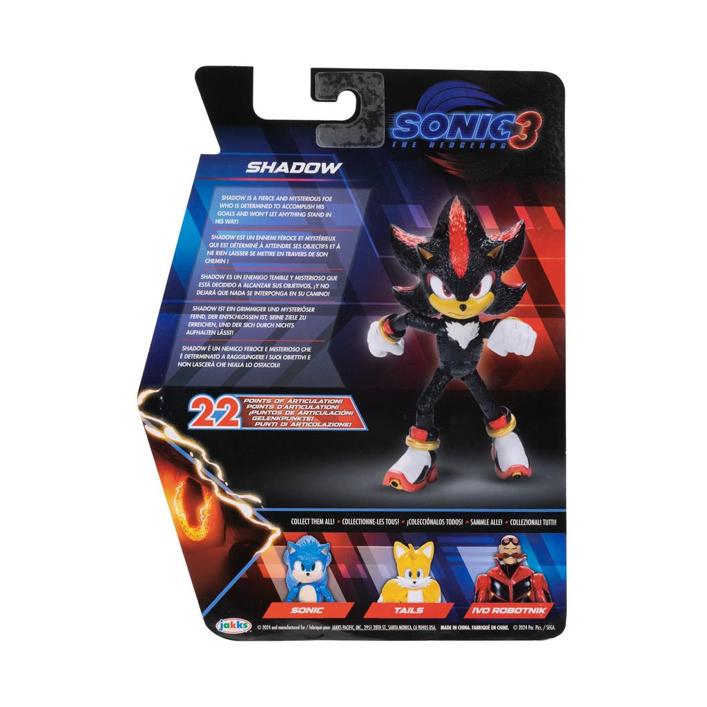 Sonic 3 Movie 5 Inch Action Figure Shadow