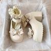 2025 Spring Lolita New Muffin Bow JK Single Shoes Japanese Lolita Sweet Cool Mary Jane Small Leather Shoes