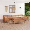 Day and Night - Day and Night Garden Furniture Set 12 Pieces Solid Pine Wood Honey Brown