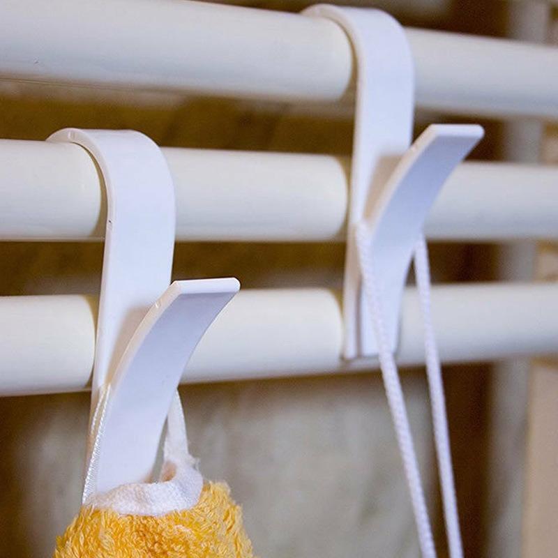 1pc/4pcs Towel Hook Hanger for Radiator Hanging, Bathroom Towel Hook, Clothes Drying Rack, Bathroom Accessories Hanging Dryin