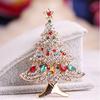 Christmas Tree Brooches for Women Vintage Multi-Colored Christmas Tree Brooch Pin Wedding Party Jewelry