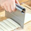 Stainless Steel Dough Pastry Scraper, Pizza Cutter Chopper with Measuring Scale Multipurpose Cake Bread Separator Scale Knife