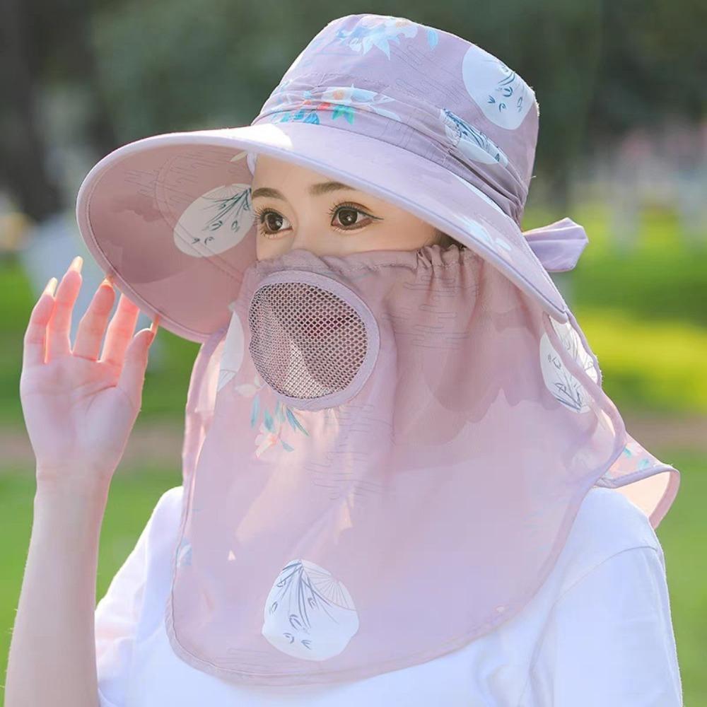 Breathable Bucket Hat Face Neck Protection Fisherman Hat New Sunscreen Hat  Outdoor Sports