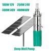 Household Stainless Steel Solar DC Water Pump High Lift Battery DC Screw Pump Deep Well Pump Irrigation Submersible Pump