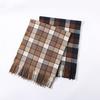 Plaid Scarf Men's Autumn and Winter Classic Trendy Earth Color Warm Versatile Imitation Cashmere Scarf for Boyfriend
