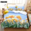 Sky Tulip Lovers Queen Bedding Set Duvet Cover Kids Bedroom Bed Set Comforter Cover Set King Size Duvet Cover Set Bedding Sets