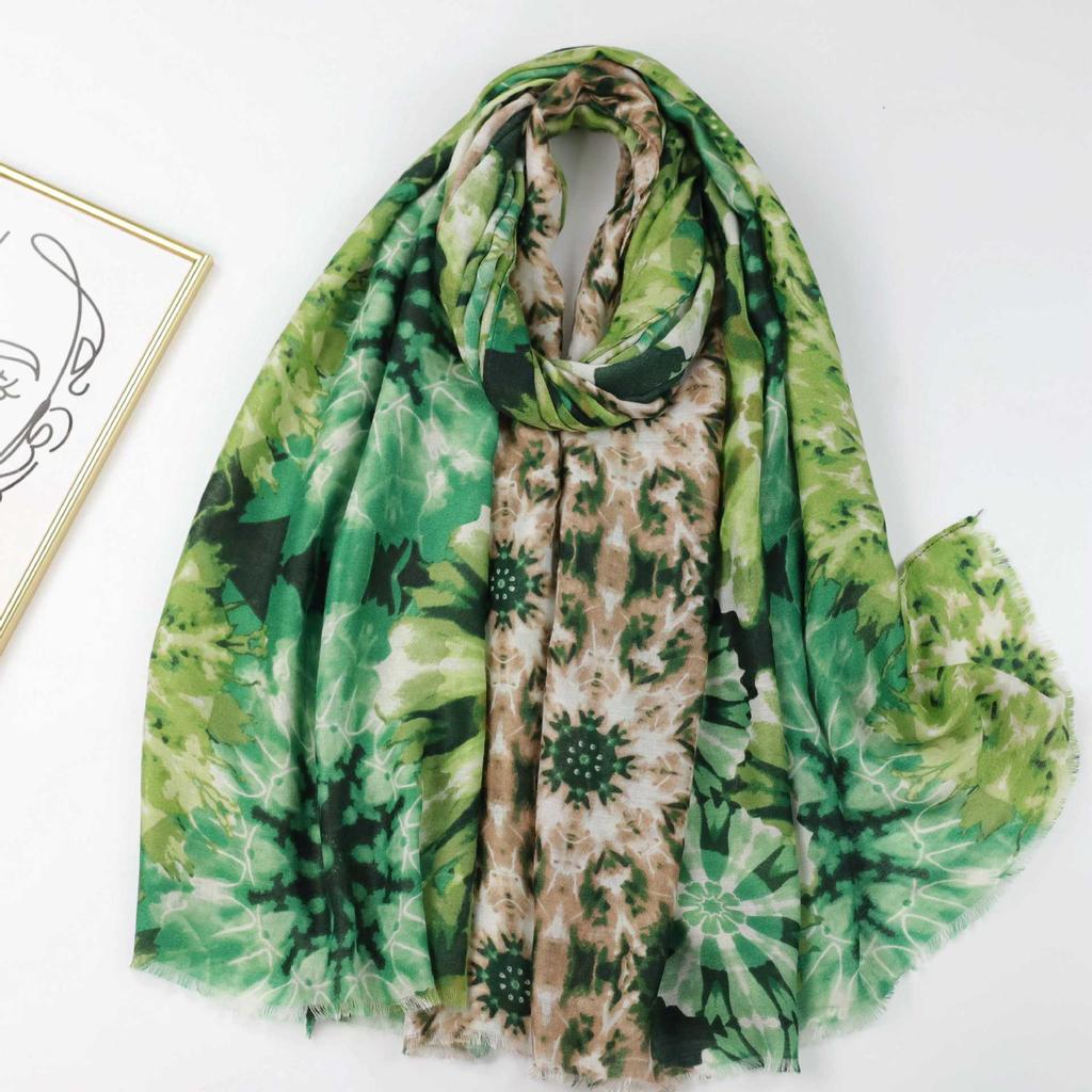 2024 Spring And Autumn Winter New Cotton And Hemp Long Thin Scarf Travel Versatile Sunscreen Warm Shawl For Women