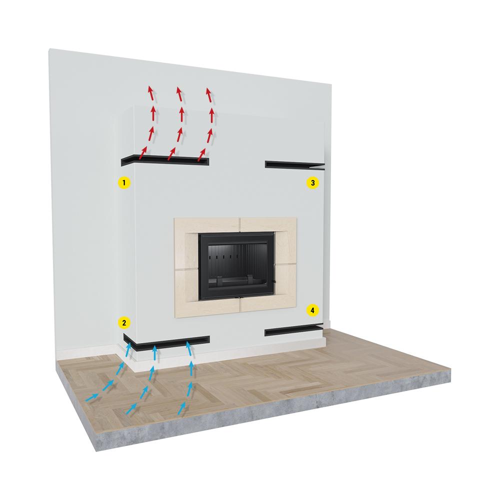 Vent Cover LUFT Corner 56x56x9 White Slim