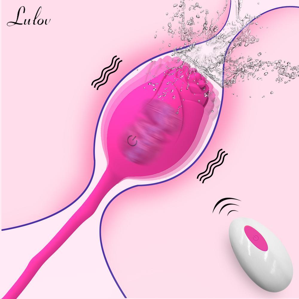 Female Vibrating Egg Powerful Rose Vibrator Clitoral Stimulator Vagina Kegel Ball Wireless Remote Control Sex Toy