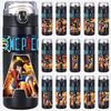 Anime Cartoon Printed Black Thermos Cup Portable Stainless Steel 400Ml Water Bottle Leak Proof Camping Water Cup Gift