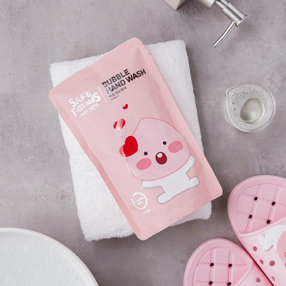 SAFE FRIENDS Kakao Hand Soap Little Peach Bubble Refill 400ml