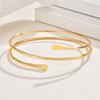 Upper Arm Cuff Bracelet for Women Minimalist Gold Plated Armband Statement Party Armlets Jewelry