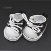 1 Pair Doll Shoes Mini Lace-Up Canvas Sneakers for 17cm Dolls Fingerboard Mini Finger Shoes Toy Accessory Realistic Design Creative Gift