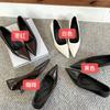 French Temperament Socialite Brown Single Shoes Women's Shoes 2025 New Spring Kitten Heel Pointed Stiletto Black High Heels