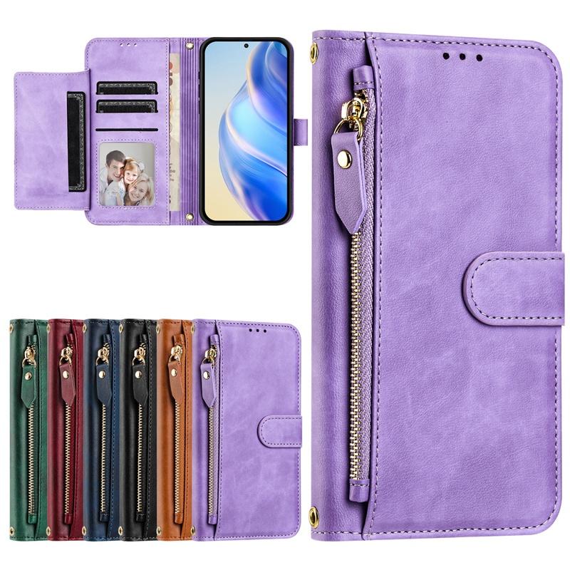 Flip Case for Redmi 11 Prime 12 13 11A 12C 13C 13R 14C 14R Turbo 3 A1 A2 Plus A3 A3X 4G 5G Leather Wallet Cover Card Slot Bag Zipper Casing