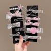 1Set Y2K Sweet Metal Hairpins Women Bow Side Bangs Barrettes Multiple Styles Seamless Duckbill Hairs Clip Girls Hair Accessoires