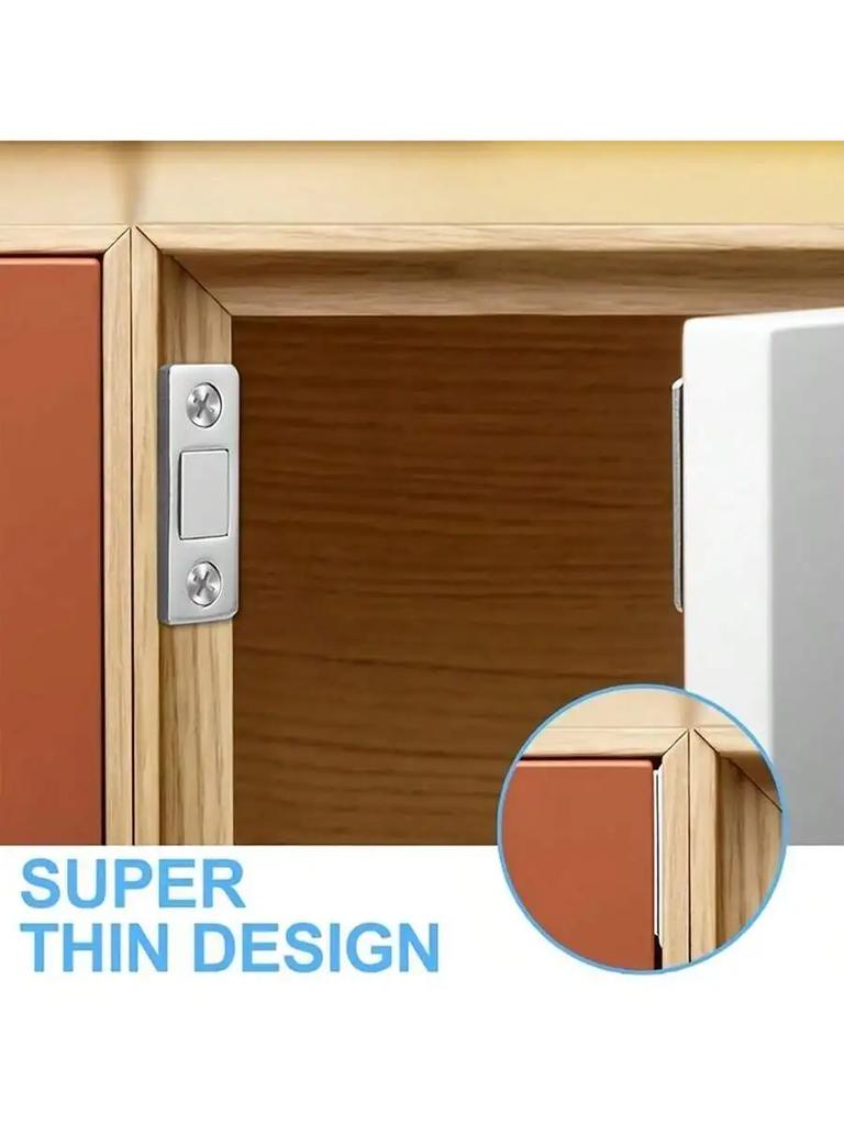 Magnetic Cabinet Catches Ultra Thin Door Strong Magnets Stopper Invisible Adhesive Drawer Magnet Lock for Kitchen Closet Closer