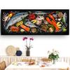 Diy Diamond Painting Fish and Seafood In Table 5D Full Diamond Embroidery Handmade Mosaic Kitchen Wall Art Large Size