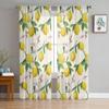 Summer Lemon Fruit Sheer Curtains Window Tulle Curtains For Living Room Bedroom For Kitchen Veiling Curtains Decoration