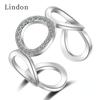 Lindon Classic Copper Alloy Zircon Ring Ladies Jewelry Wedding Promise Party Gift